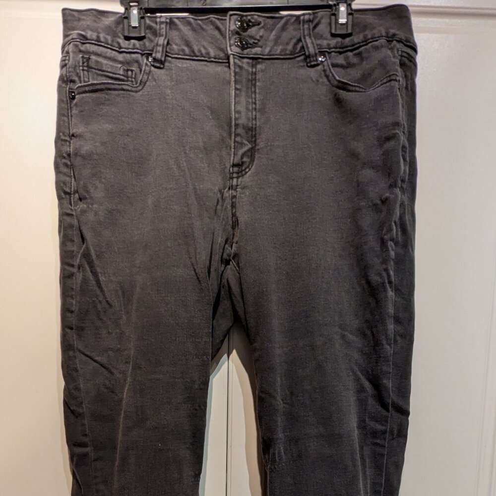 Lane Bryant faded black denim jeans size 16
